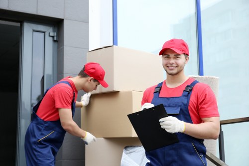 Removal team preparing furniture and boxes for a move in Crystal Palace