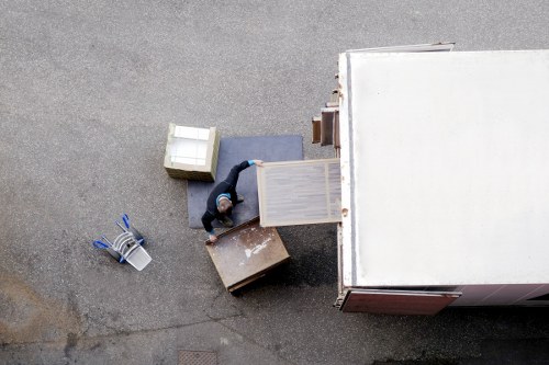 Packed boxes and furniture ready for local removals in Crystal Palace