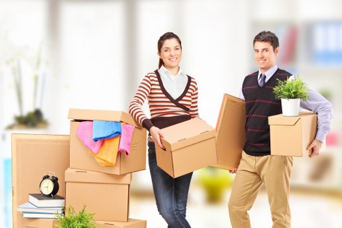 Removal van loaded for an apartment move in Crystal Palace