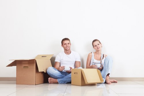 Furniture handling and loading during a Crystal Palace home relocation