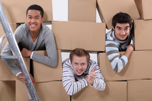 Worker checking conditions and access before starting a move