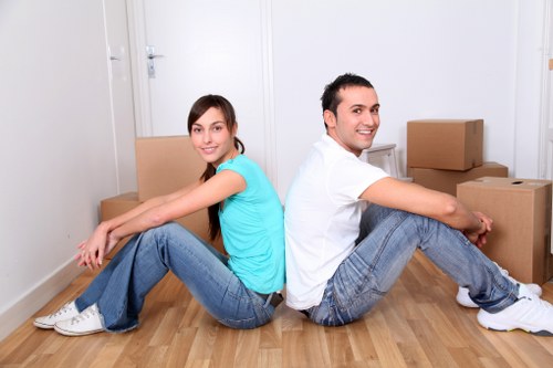 Commercial items being loaded for a same day office relocation