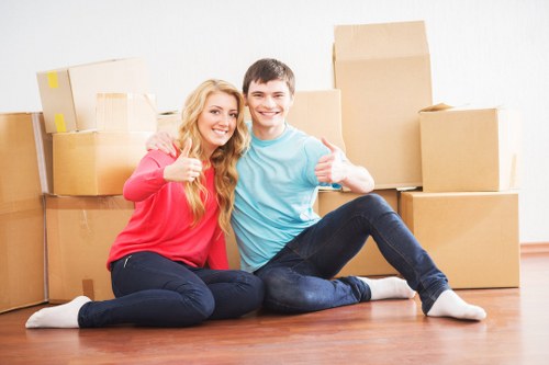 Careful wrapping and labelling of fragile household items